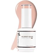 Nicedeco Hema Free Rubber Base Gel for Nails Cruelty Free Vegan Peach Pink Rubber Gel U V Color B...
