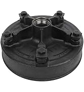 ECCPP Mobile Home Trailer Brake Drum - 12 x 2 5 Bolt LM67048 x L68149 Black 6000lb Silver MH8234