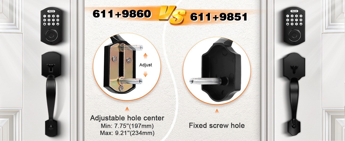 smart door lock with handle