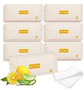 SLequipo 200 pcs Wet Wipes Individually Wrapped, Lemon Travel Wipes, Clean Wipe Individual Wipes ...