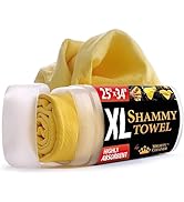 Premium Shammy Towel for Car - XL Size - (25” x 34”) - Super Absorbent Chamois Cloth for Car - Sc...