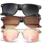 KALIYADI Polarized Sunglasses for Men and Women Matte Finish Sun glasses Color Mirror Lens UV400 ...