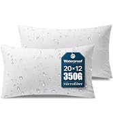 Phantoscope Premium Outdoor Pillow Inserts - Pack of 2 Square Form Water Resistant Decorative Thr...