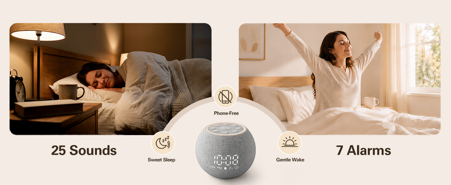 sound machie with alarm clock