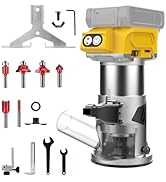 Cordless Router Compatible with DeWalt 20V Battery(No Battery) 600W Brushless Wood Router, 5-Spee...