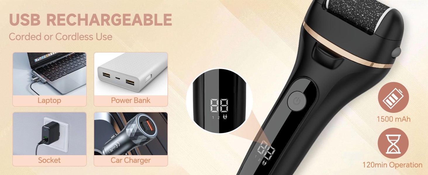 rechargeable foot callus remover