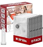 Rechargeable Wireless Pump Travel Storage Bags Set, 9 Pack (9M) Portable Space Saver Bags for Tra...