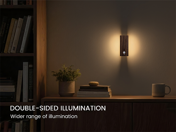 Rechargeable Motion Sensor Night Light with Soft Two-Sided Backlight