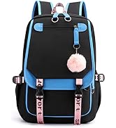 Backpack for Girls Casual Daypack Nylon Waterproof Kids Elementary Middle Schoolbag Children Bookbag