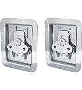 TCH Hardware 2 Pack Heavy Duty Large Recessed Butterfly Latch - Twist Catch Spring Loaded for Roa...