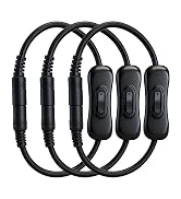 GGIPOWY 5.5mm×2.1mm DC Power Cable with Switch Control, 12V/24V Male to Female 1FT Extension Cord...