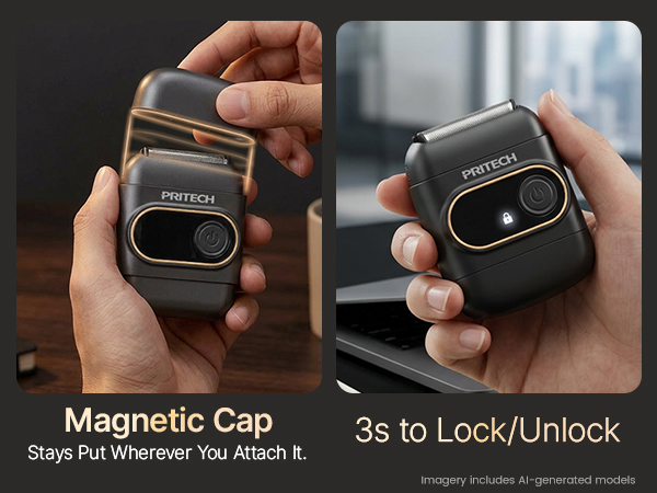 Magnetic Cap anti loss, travel lock anti misoperation