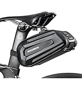 ROCKBROS Bike Saddle Bag Bicycle Saddle Bag Under Seat 3D Hard Shell Bike Seat Bag with Silver Re...