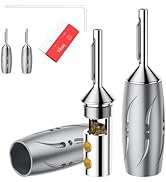 Viborg VB402R Pure Copper Speaker Banana Plugs (4pcs/Set) Rhodium Plated, Hi End Red Copper Audio...