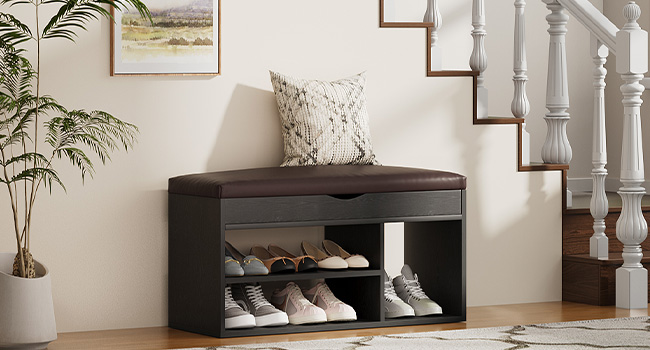 Entryway Bench with Flip Top