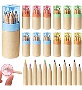 KBTYUDD 12 Pack Mini Drawing Colored Pencils with Sharpener Mini Drawing Pencils Set for Kids Sho...