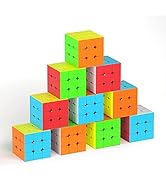 Full Size 3x3x3 Speed Cube Set, 2.2in Puzzle Party Favors Toy Stickerless Magic Cube Set, School ...