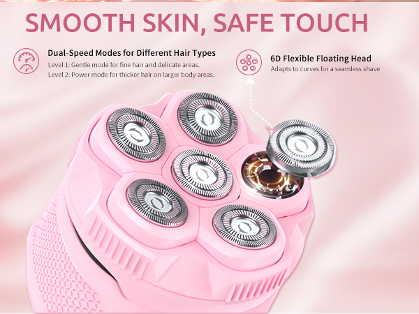 6D Floating Womens shaver for Smooth shaving