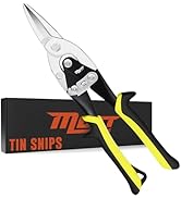 Mutt Tools 10 Inch Straight Cut Tin Snips for Cutting Metal Sheet – CrMo Tin Snips Heavy Duty – S...