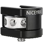 NICEYRIG Cold Shoe Mount Adapter with 1/4’’ Mounting Screw for Microphone Flash LED Video Light -...