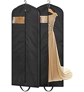 MISSLO 65" Long Garment Bags for Travel Dress Bags Wedding Dress Cover Waterproof Clothing Bags S...