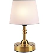Small Cordless Table Lamp for Bedroom, Rechargeable Battery Operated Bedside Lamps, Wireless Touc...