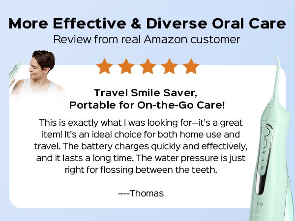 Selección de dientes dentales Flosser de agua COSLUS Water Dental Flosser Teeth Pick Pink