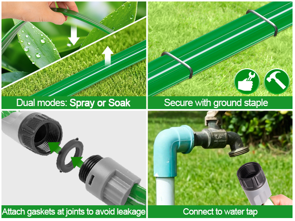 sprinkler hose with holes