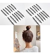 24Pcs Black Vintage Hair Pins Mini Bobby Pins Fashion BB Clip Invisible Bangs Clip Small Bobby Pi...