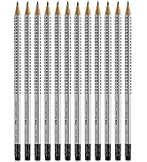 Faber-Castell Grip Graphite EcoPencils with Eraser - 12 Count - No. 2.5 Multi, 8 mm
