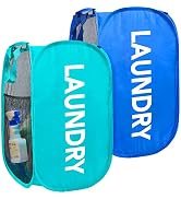 Pop-up Laundry Hamper, Foldable Pop-up Mesh Hamper Dirty Clothes Basket Collapsible for Storage a...