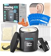 Wokaar Nose Wax Kit for Eyebrow and Ear Hair | 100gWax, 50 Face Waxing Sticks | USB-C(5V/2A) Wax ...