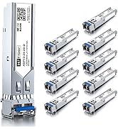 1.25G Single Mode SFP LC Module, 1000Base-LX/LH Fiber Transceiver for Ubiquiti UF-SM-1G, Mikrotik...