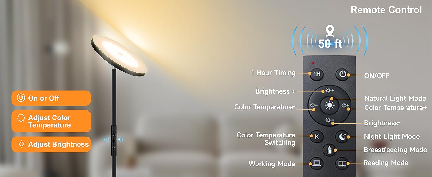 floor lamp with remote control