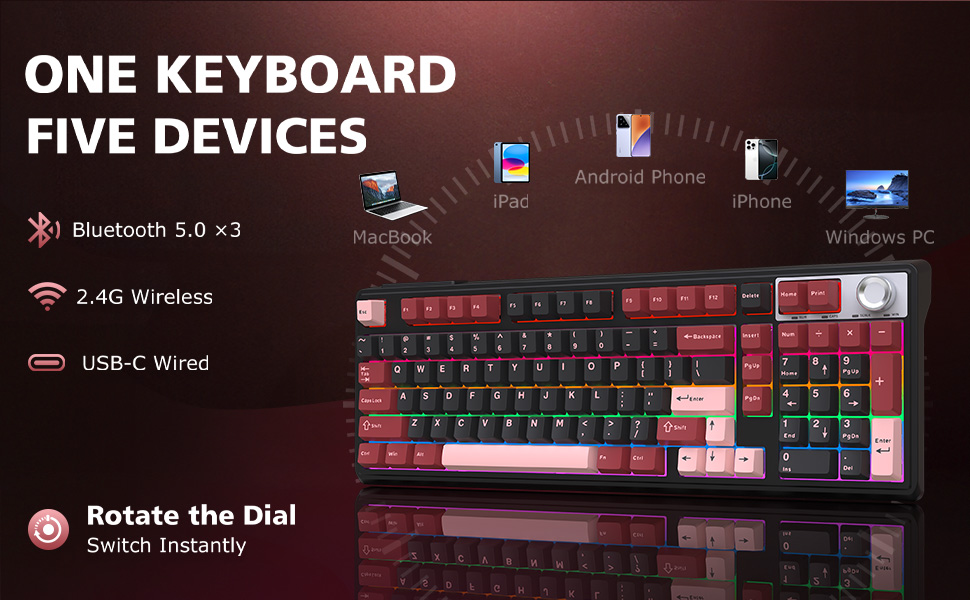 RGB Backlit Mechanical Keyboard with Number Pad
