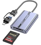 MOGOOD CFexpress Card Reader, USB 3.2 10Gbps CFexpress Tyep B Card Reader, USB C Portable Aluminu...