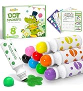JUPITEARTH 22 PCS Dot Markers for Toddlers, Washable Dot Paints, 8 Colors | Non-Toxic Bingo Daube...