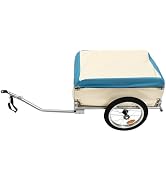 Bicycle Trailer, 27inch Aluminum Utility Cargo Bike Trailer with Four Foldable Rods & Quick-Relea...