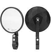 KEMIMOTO Motorcycle Bar End Side Mirrors, Billet Aluminum Rear View Mirrors Fits 22mm or 25.4mm H...
