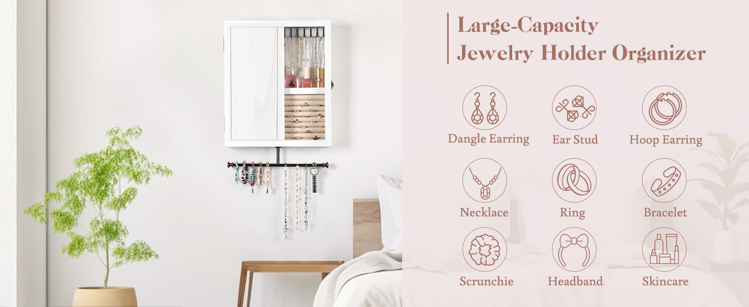 Wall Mounted Jewelry Organizer