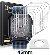 UniqueMe 8 Pack for Apple Watch Screen Protector 45mm, Apple Watch Series 9/8/7 Screen Protector ...