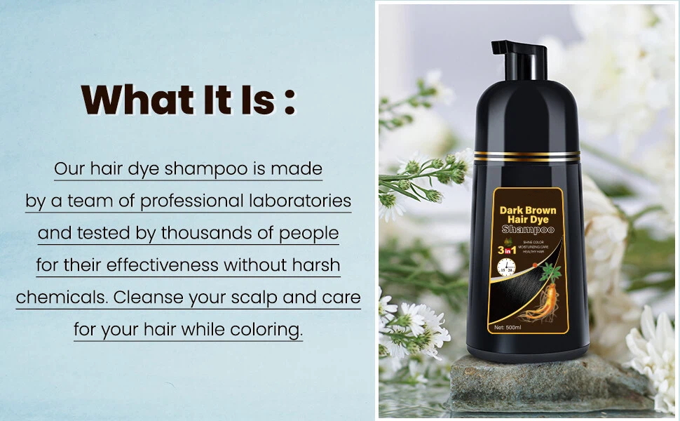 dark brown hair dye shampoo