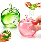 2Pcs Pink & Green Apple Squishy, Cute Rebounding Fruit Stress Relief | Cute Pink & Green Apple Sq...