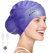 WHALE Extra Large Swim Cap Designed for Men and Women with Thick, Long Hair, Hair Extensions Or A...