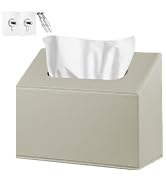 Hand Towels Box Cover,PU Leather Wall-Mounted Tissue Box Cover Holder Compatible with Kleenex Dis...