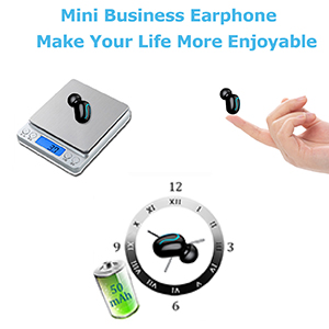 Single Bluetooth Earbud, Mini Invisible Wireless Headset, in Ear invisible bluetooth Headphones
