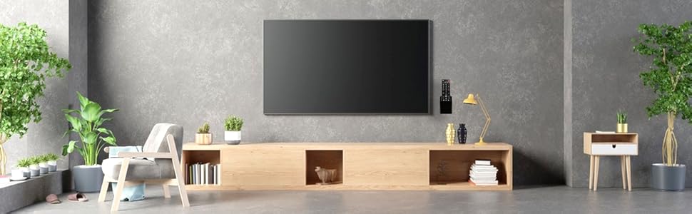 black self adhesive light remote wall holder