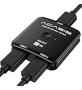 HDMI Switch 4k@60hz Splitter, ACASIS Aluminum Bidirectional HDMI Switcher 2 in 1 Out, Manual HDMI...