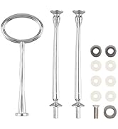 Happy Will 3 Tier 14" Heavy Metal Cake Stand Holder Fruit Plate Stand Fitting Hardware Rod with S...