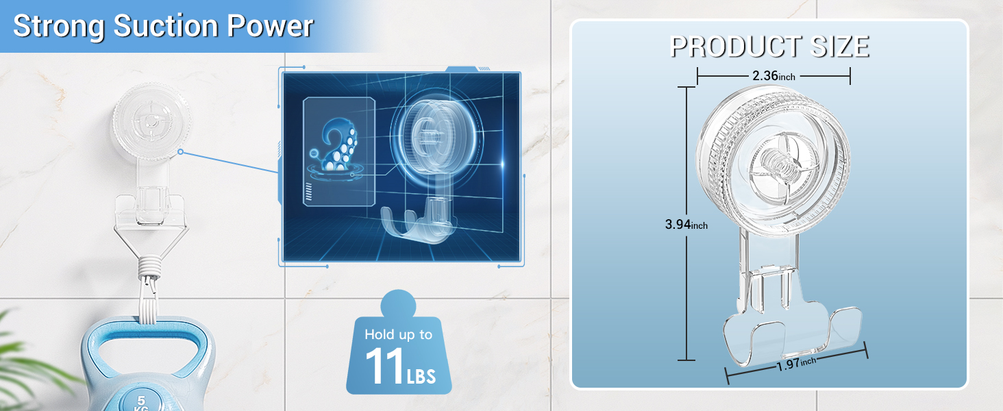 strong suction shower hooks